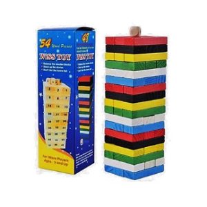 Jenga De Madera Colores