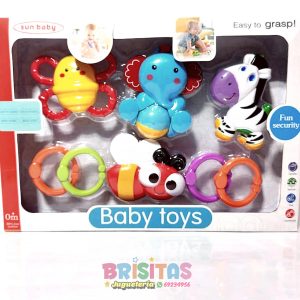 Set de Sonajeros en Caja Baby Toys x 4 Unidad