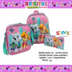 Mochila  Paw Patrol Skye tamaño A4  3 piezas