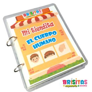 Libro de Aprendizaje el cuerpo humano con Velcro en Ingles