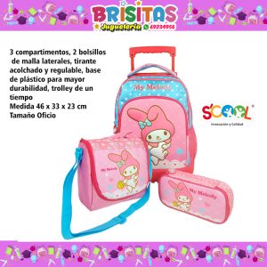 Mochirueda  My Melody Oficio 3 piezas (copia)