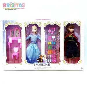 Muñeca Frozen Ana Y Elsa + Accesorios