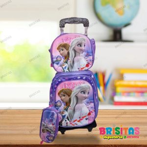 Mochila Frozen 3 piezas Tam Oficio (Con Ruedas)