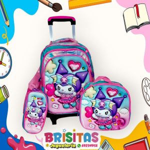 Mochila Kuromi Tam Oficio Rueda escaladora engomada