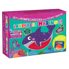 Set de Rompecabezas Con Texturas Animales Marinos