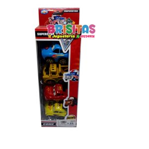 Set de (Autos Cars) x 4 Unidad Pequeño
