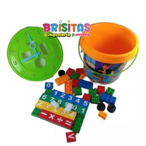 Balde De Bloques Juguete Didáctico 88 piezas