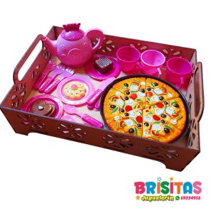 Juego De Pizza y Bandeja De Madera mdf