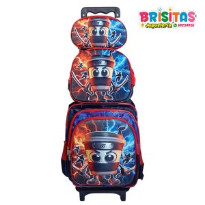 Mochila Escolar 3 piezas Capuccino Asesino