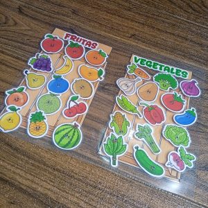 Cartilla de Frutas y Verduras con Velcro