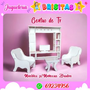 Centro de TV p/muñecas MDF