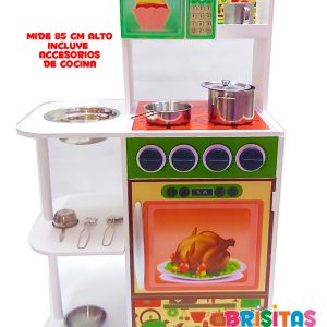 Cocina Infantil + Accesorios Mod 4 De (Mdf)