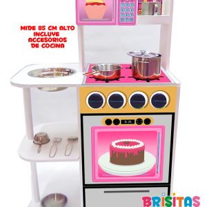 Cocina Infantil + Accesorios Mod 5 De (Mdf)