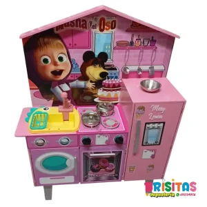Cocina infantil Masha y el oso Rosada