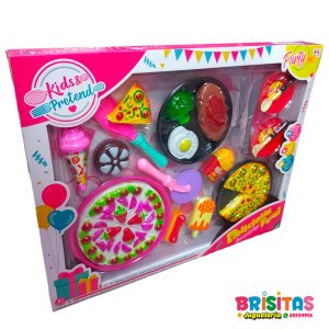 Juguete De Cocina Torta+ Pizza +Accesorios Grande