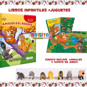 Cuento Amigos Del Bosque + Animales Y Tapete De Juego