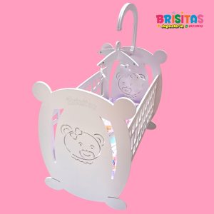 Cuna para Muñecas Osito Blanco