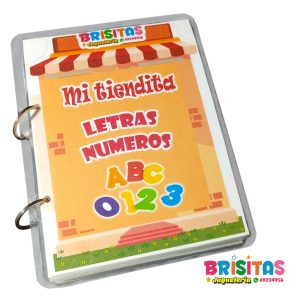 Libro de Aprendizaje letras y numeros con Velcro en Ingles