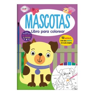 Libro Para Colorear Mascotas + Pincel