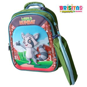 Mochila con estuchera de Inicial Mapache
