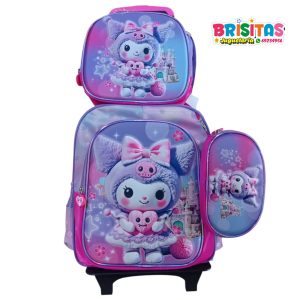 Mochila Oficio Kuromi 3 piezas
