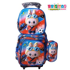 Mochila Escolar 3 piezas Labubu