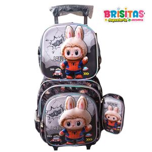 Mochila Escolar 3 piezas Labubu