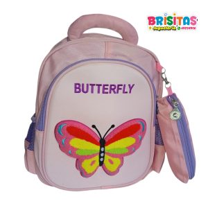 Mochila Pequeña con Relieve de Mariposa