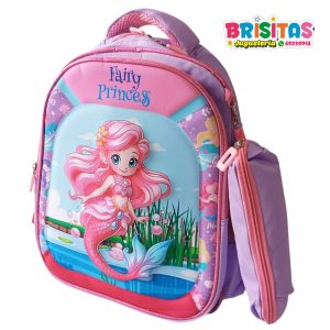 Mochila con estuchera de Inicial Sirenita