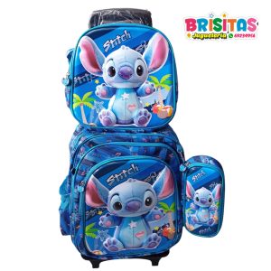 Mochila Escolar 3 piezas Stitch