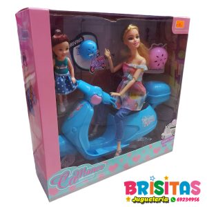 Muñeca Tipo Barbie + Moto