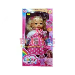 Muñeca Lucky Baby C/ Luces En El Cabello