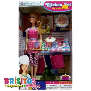 Muñeca Tipo Barbie De Limpieza