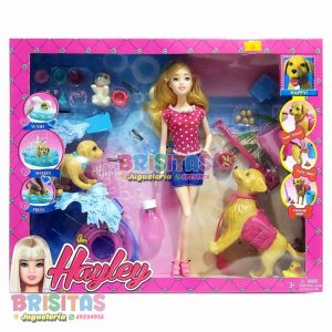 Muñeca Tipo Barbie Hayley Piscina