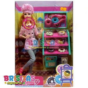 Muñeca Tipo Barbie Tienda De Donas