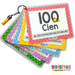 Tarjetas de Números  en secuencias del 100 al 1000