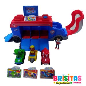 Bus Paw Patrol Azul + 4 Personajes