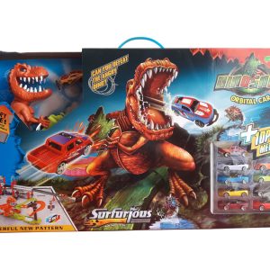 Pista Dinosaurio + 10 Autos+ Tallimetro