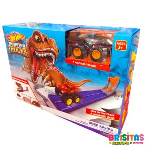 Hot Wheels Lanzador De Dinosaurio con 2 Autos