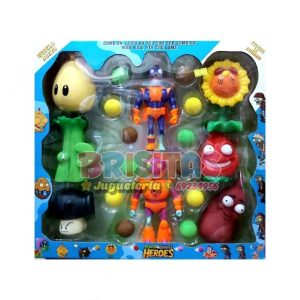 Plantas Vs Zombies (8 Personajes De Goma)