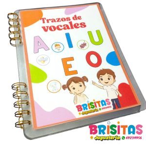 Libro de aprendizaje  Vocales y Trazos con Velcro